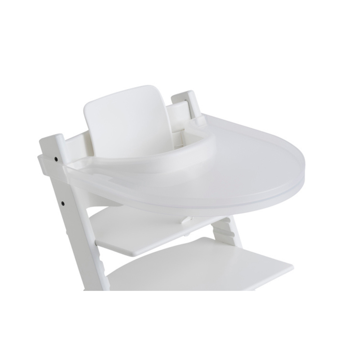 Bandeja compatible con silla Stokke Tripp Trapp, bandeja para silla alta,  accesorios para silla alta para niños de 6 a 36 meses (blanco)